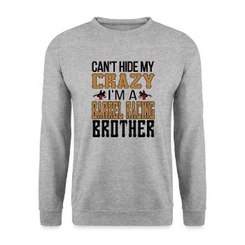 Barrel Racing Brother Barrel Racing Brother Cadeau - Sweat-shirt Unisexe - gris chiné - Devant - Alina (178cm) & Michal (187cm)