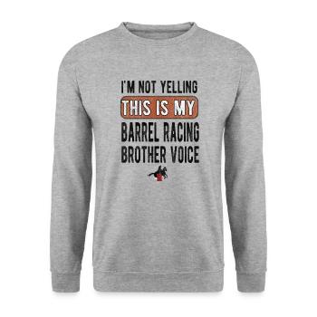 Barrel Racing Brother Barrel Racing Brother Cadeau - Sweat-shirt Unisexe - gris chiné - Devant - Alina (178cm) & Michal (187cm)