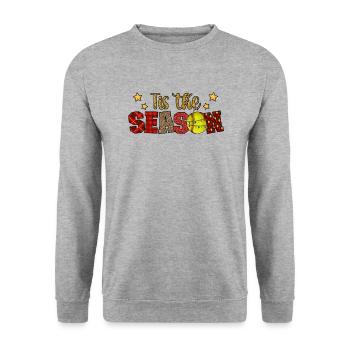 Softball Christmas Softball Player Xmas Party Gift - Unisex Pullover - Weißgrau meliert - Vorne - Alina (178cm) & Michal (187cm)