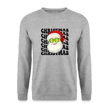 Softball Xmas Softball Player Christmas Gift - Unisex Pullover - Weißgrau meliert - Vorne - Alina (178cm) & Michal (187cm)