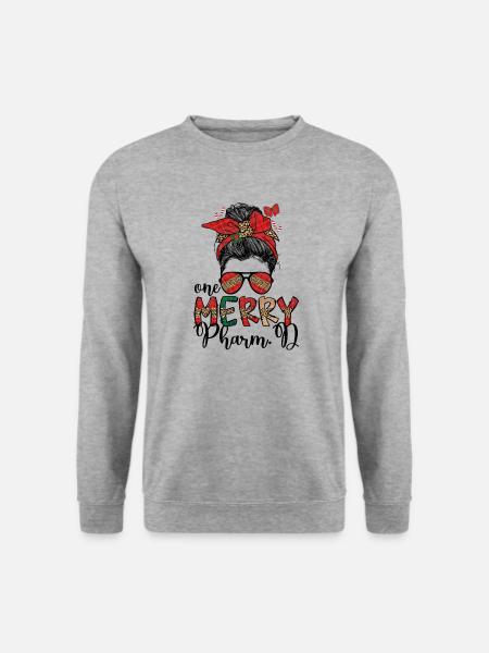 PharmD Christmas Doctor Of Pharmacy Xmas Gifts - Unisex Pullover - Weißgrau meliert