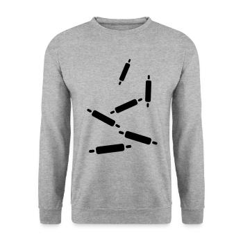 Kitchen roll baking rolling pin - Unisex Sweatshirt - salt & pepper - Front - Alina (178cm) & Michal (187cm)