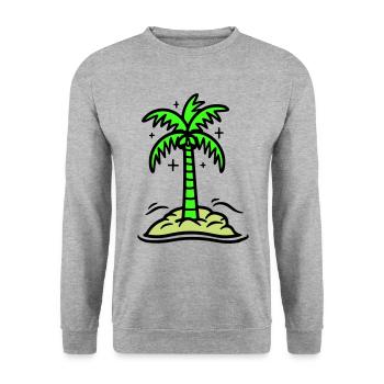 Icône de Palm Island Été - Sweat-shirt Unisexe - gris chiné - Devant - Alina (178cm) & Michal (187cm)