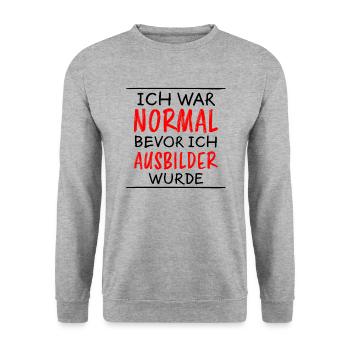Ausbilder Lustiger Spruch Beruf Kollegen Geschenk - Unisex Pullover - Weißgrau meliert - Vorne - Alina (178cm) & Michal (187cm)