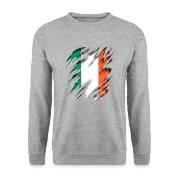 Ireland - Unisex Sweatshirt - salt & pepper - Front - Alina (178cm) & Michal (187cm)
