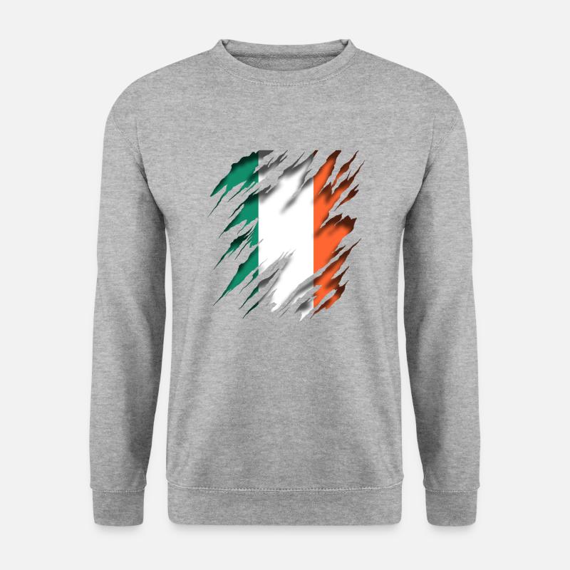 Irland - Unisex Pullover - Weißgrau meliert