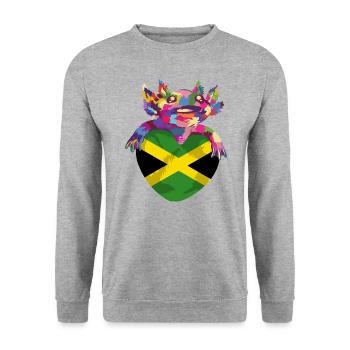 Drapeau jamaïcain Drapeau jamaïcain Jamaïque Vintage - Sweat-shirt Unisexe - gris chiné - Devant - Alina (178cm) & Michal (187cm)