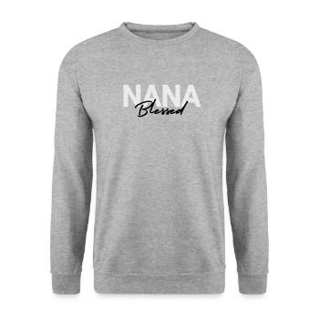Nana Granny Nanny - Unisex Sweatshirt - salt & pepper - Front - Alina (178cm) & Michal (187cm)