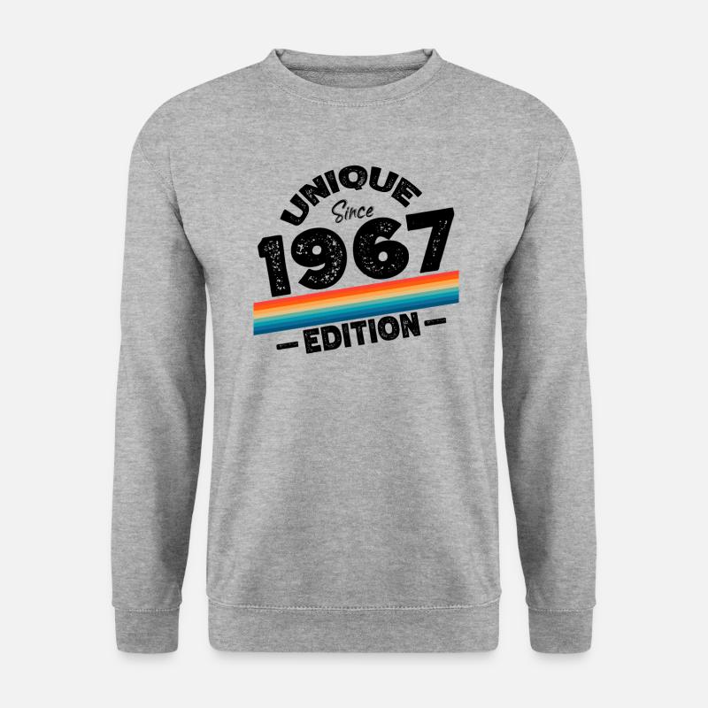 Unique seit 1967 Edition Geburtstag Vintage 1967 - Unisex Pullover - Weißgrau meliert