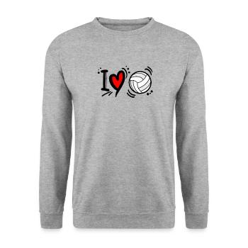 love volleyball - Unisex Sweatshirt - salt & pepper - Front - Alina (178cm) & Michal (187cm)