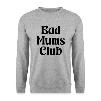 Bad Mums Club - Unisex Sweatshirt - salt & pepper - Front - Alina (178cm) & Michal (187cm)