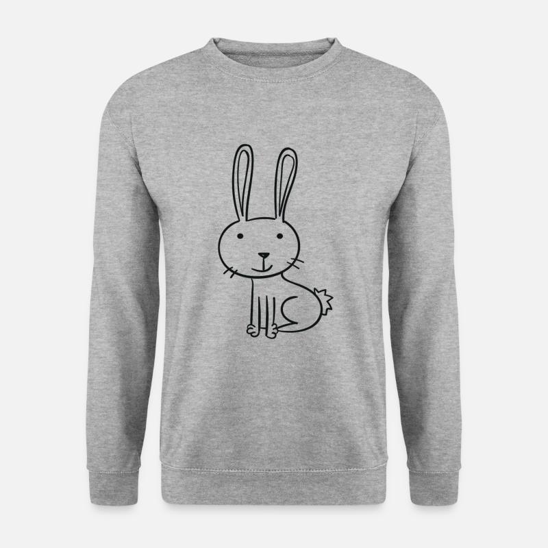 drawn rabbit - Unisex Sweatshirt - salt & pepper