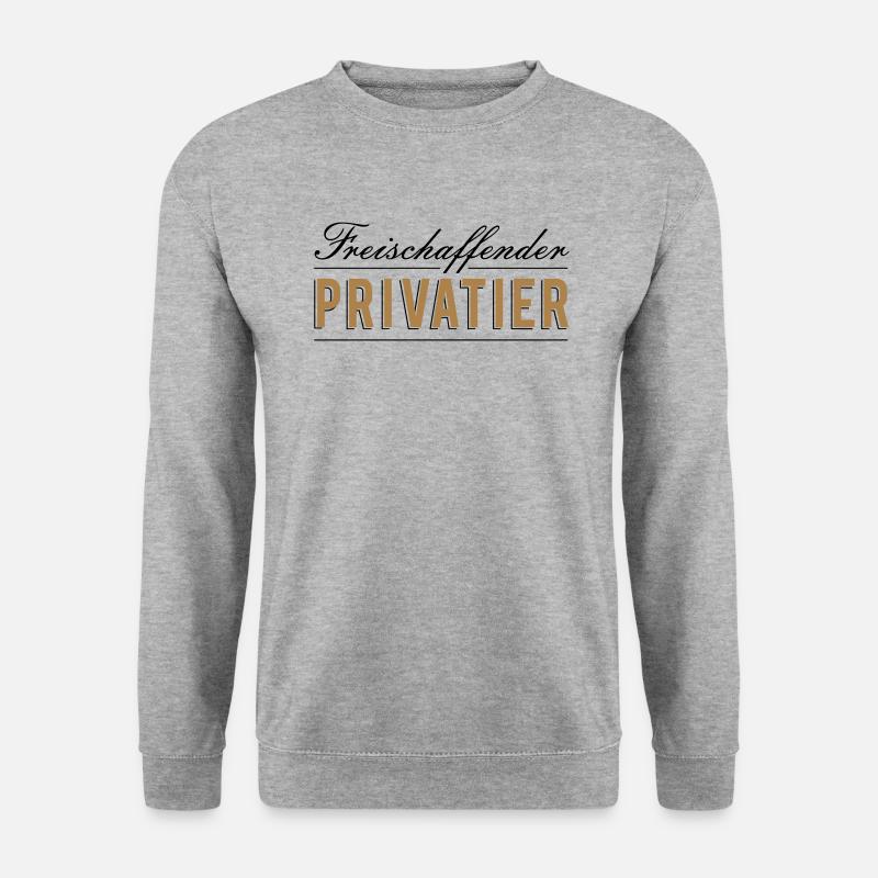 Freischaffender Privatier - Unisex Pullover - Weißgrau meliert