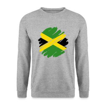 Drapeau jamaïcain Drapeau jamaïcain Jamaïque Vintage - Sweat-shirt Unisexe - gris chiné - Devant - Alina (178cm) & Michal (187cm)