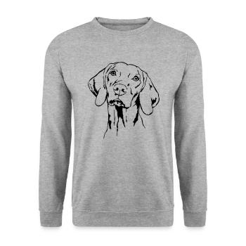 MAGYAR VIZSLA Portrait of Wilsigns Jagdhund Jagdhund - Unisex Sweatshirt - salt & pepper - Front - Alina (178cm) & Michal (187cm)