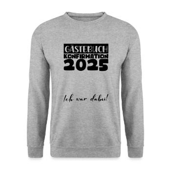 Confirmation 2025 Guest Book Decoration Girls Boys - Unisex Sweatshirt - salt & pepper - Front - Alina (178cm) & Michal (187cm)
