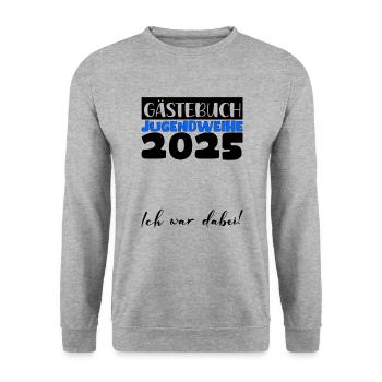 Jugendweihe 2025 Gästebuch Geschenk Mädchen Jungen - Unisex Pullover - Weißgrau meliert - Vorne - Alina (178cm) & Michal (187cm)