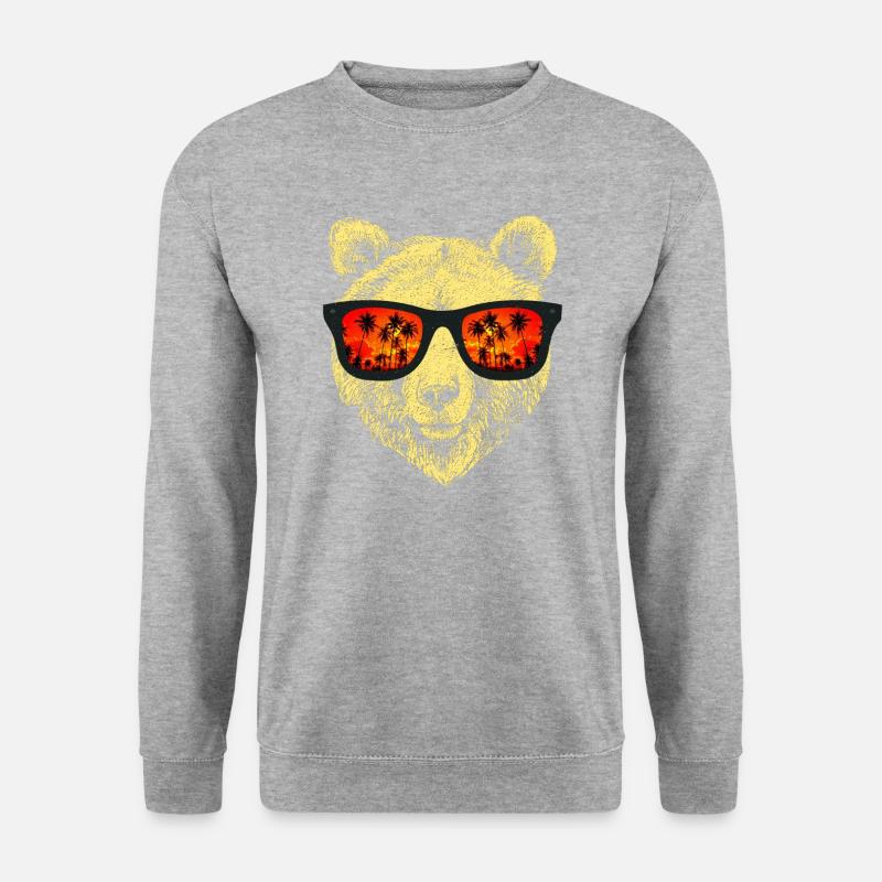 Bärencool - Unisex Pullover - Weißgrau meliert