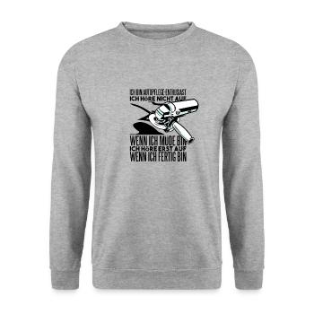 Autopflege Polieren - Unisex Pullover - Weißgrau meliert - Vorne - Alina (178cm) & Michal (187cm)