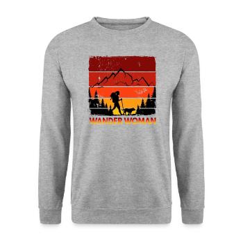 Femmes Randonnée Femme Montagne Fille Montagne Fille Montagne - Sweat-shirt Unisexe - gris chiné - Devant - Alina (178cm) & Michal (187cm)