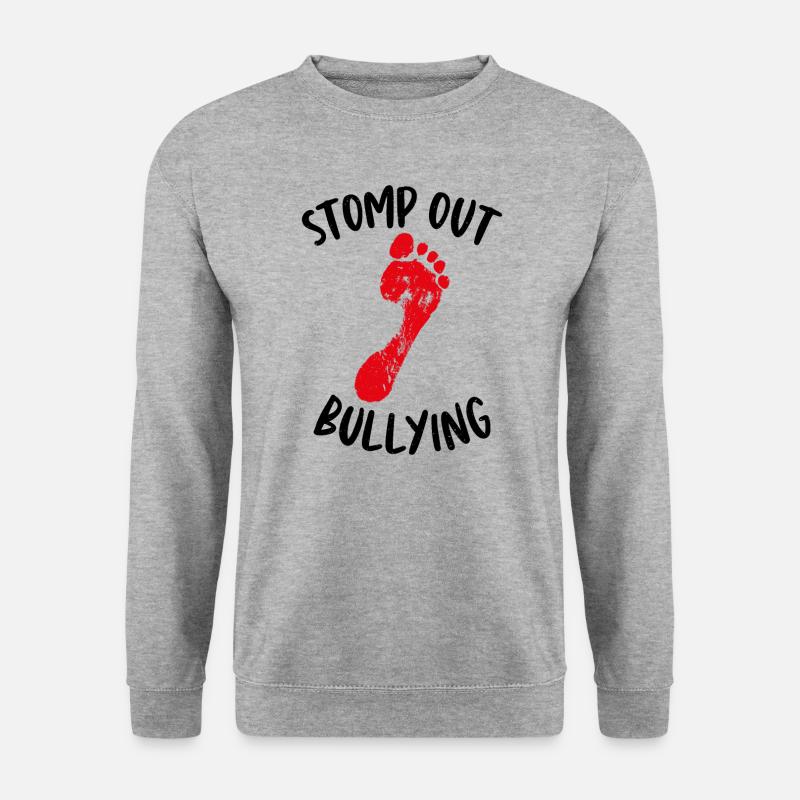 Slogan anti-intimidation Stomp Out Mobbing - Sweat-shirt Unisexe - gris chiné
