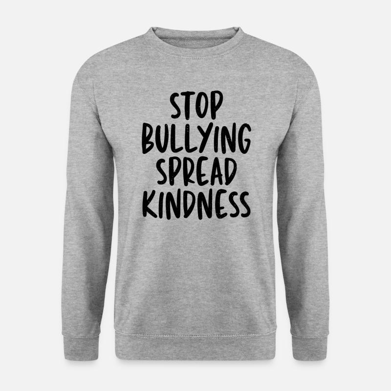 Stop Mobbing & Spread - Stomp Mobbing - Unisex Pullover - Weißgrau meliert
