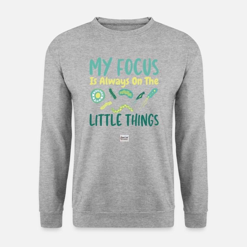 Kleine Dinge Mikrobiologie Mikrobiologe Biologie - Unisex Pullover - Weißgrau meliert