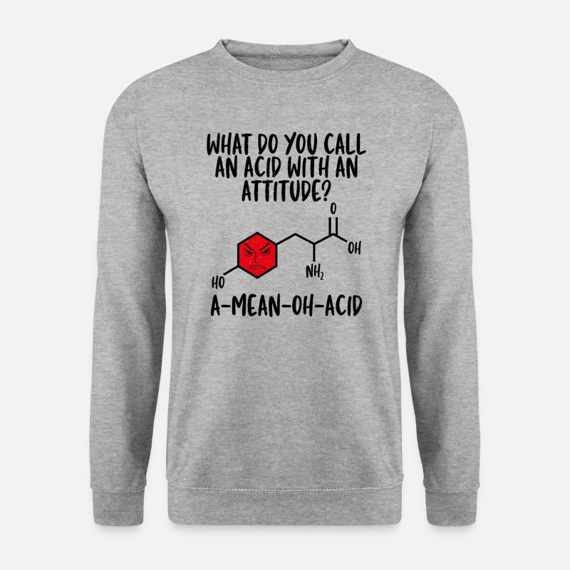 Säure Mit - Unisex Pullover - Weißgrau meliert