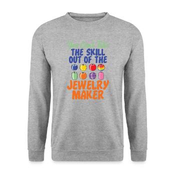 Dexterity of the jewelry manufacturer - Unisex Sweatshirt - salt & pepper - Front - Alina (178cm) & Michal (187cm)