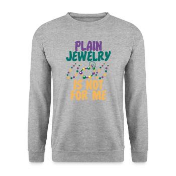 Simple jewelry not for me - Unisex Sweatshirt - salt & pepper - Front - Alina (178cm) & Michal (187cm)