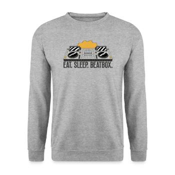 Eat Sleep Beatbox - Sweat-shirt Unisexe - gris chiné - Devant - Alina (178cm) & Michal (187cm)