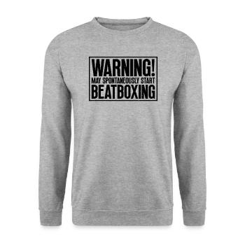 Start Beatboxing Beatbox Lover Beatboxer - Unisex Sweatshirt - salt & pepper - Front - Alina (178cm) & Michal (187cm)