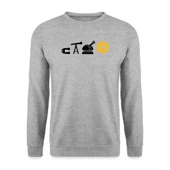 Evolution Der Astronomie James-webb-teleskop Für - Unisex Pullover - Weißgrau meliert - Vorne - Alina (178cm) & Michal (187cm)