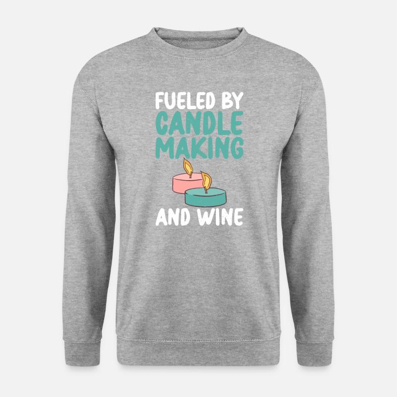 Kerzenherstellung Und - Unisex Pullover - Weißgrau meliert