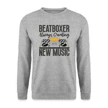 Erstellen Von Musik Beatbox Beatboxing Lover - Unisex Pullover - Weißgrau meliert - Vorne - Alina (178cm) & Michal (187cm)