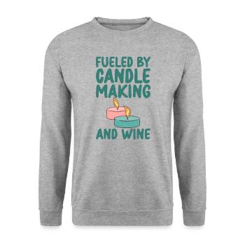 fabrication de bougies et - Sweat-shirt Unisexe - gris chiné - Devant - Alina (178cm) & Michal (187cm)