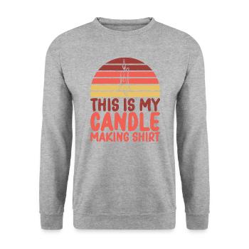 C’est mon expert pour les fabricants de bougies - Sweat-shirt Unisexe - gris chiné - Devant - Alina (178cm) & Michal (187cm)