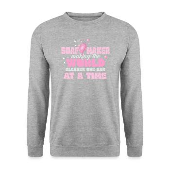 Un savonnier qui rend le monde plus propre - Sweat-shirt Unisexe - gris chiné - Devant - Alina (178cm) & Michal (187cm)