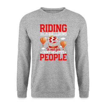 Balloons Expert Rider Montgolfière - Sweat-shirt Unisexe - gris chiné - Devant - Alina (178cm) & Michal (187cm)