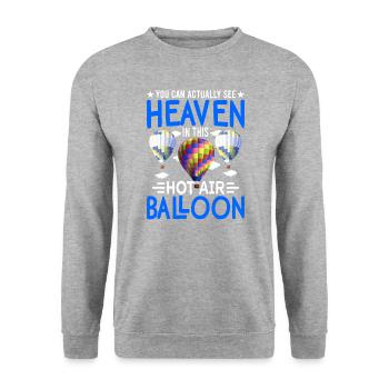 Voir Heaven Hot Air Balloon Montgolfière Montgolfières - Sweat-shirt Unisexe - gris chiné - Devant - Alina (178cm) & Michal (187cm)