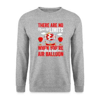 Hot Air Balloon Riding Balloons Expert for - Unisex Sweatshirt - salt & pepper - Front - Alina (178cm) & Michal (187cm)