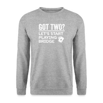 Commencez à jouer au - Sweat-shirt Unisexe - gris chiné - Devant - Alina (178cm) & Michal (187cm)