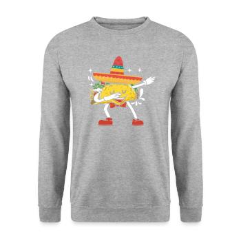Dabbing Taco Cinco De Mayo Mexican - Unisex Sweatshirt - salt & pepper - Front - Alina (178cm) & Michal (187cm)