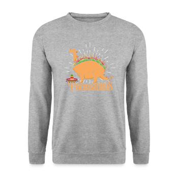 Tacosaurus Cinco De Mayo Mexican Fiesta - Unisex Sweatshirt - salt & pepper - Front - Alina (178cm) & Michal (187cm)