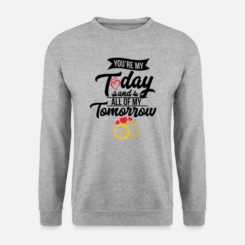 Heirat - Unisex Pullover - Weißgrau meliert