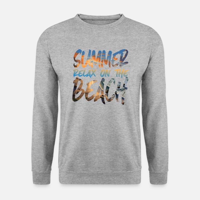 Plage d’été - Sweat-shirt Unisexe - gris chiné