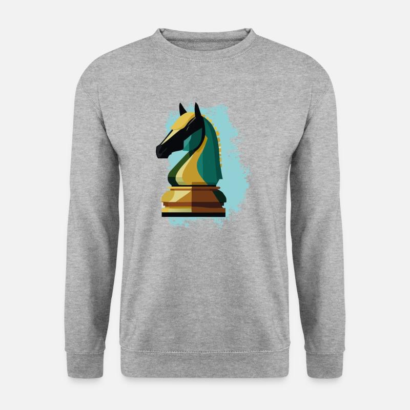 Échecs, Cheval - Sweat-shirt Unisexe - gris chiné