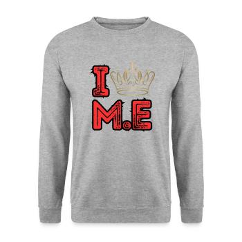 Love Me Self Love Self Confidence Strength Crown - Unisex Sweatshirt - salt & pepper - Front - Alina (178cm) & Michal (187cm)