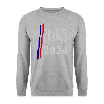France 2024 - new design - Unisex Sweatshirt - salt & pepper - Front - Alina (178cm) & Michal (187cm)