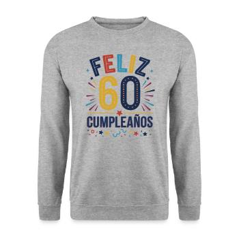 ¡Feliz 60 Cumpleaños! - Unisex Sweatshirt - salt & pepper - Front - Alina (178cm) & Michal (187cm)